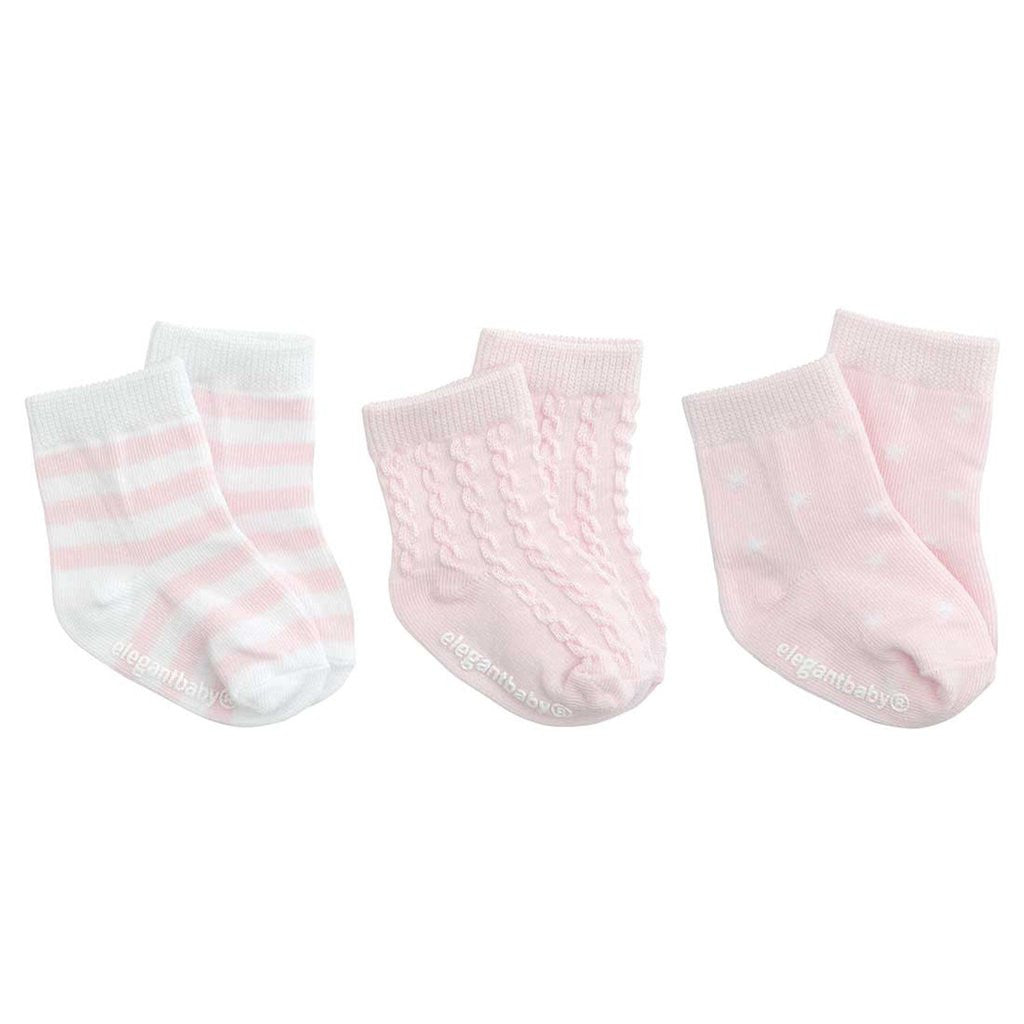 Cute Baby Socks in Pink, White, Cream & Blue – Lullaby Lane Baby Shop