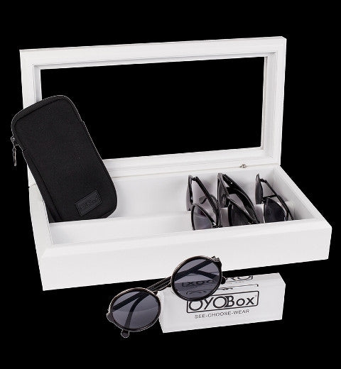 Eyewear Organizer Box, White Lacquer – Linea Luxe